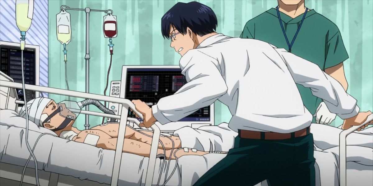Tenya Iida sees Tensei in hospital in My Hero Academia