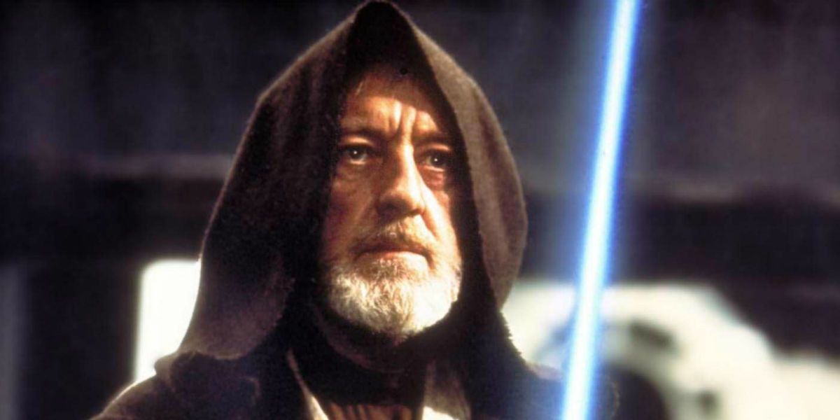 Obi-Wan with his lightsaber from Star Wars: A New Hope