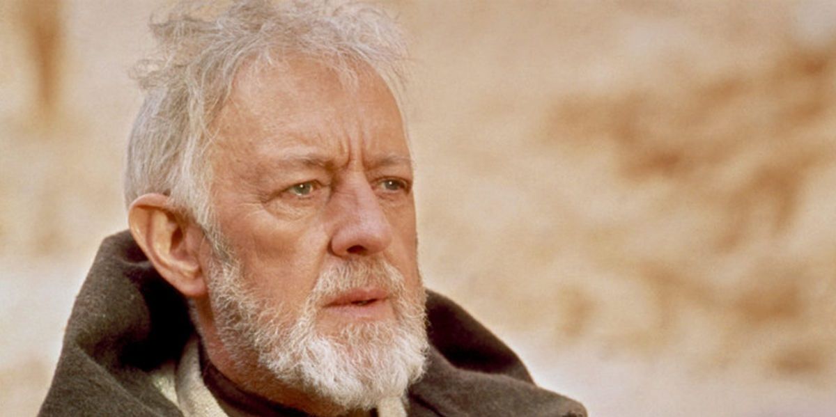 Alec Guiness as Obi-Wan Kenobi in Star Wars: A New Hope