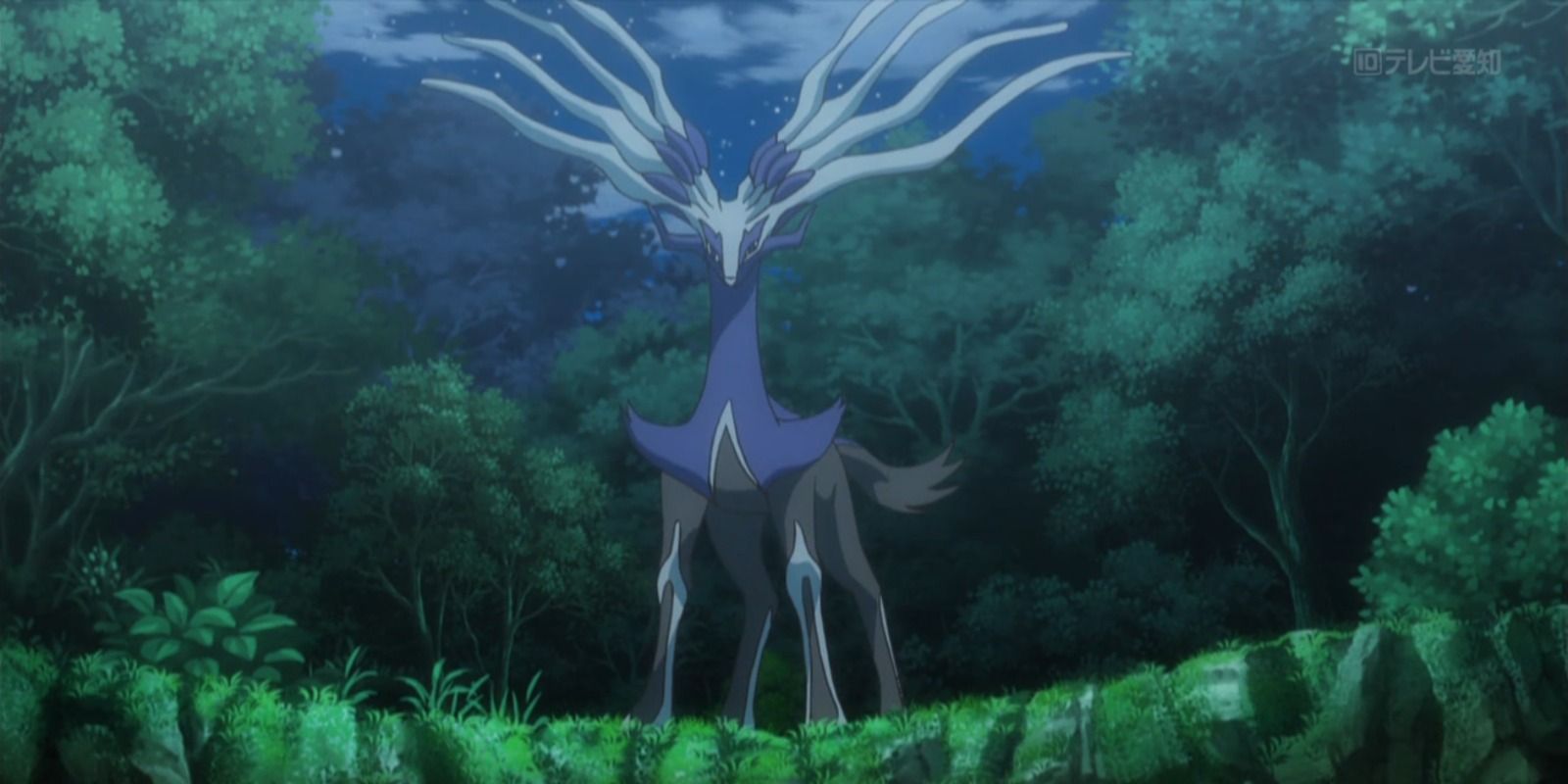 Xerneas parece majestoso no anime pokemon