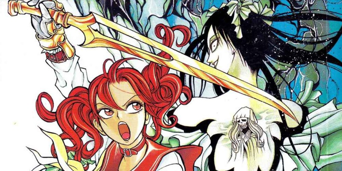 A magical girl attacks monsters in the Reiko The Zombie Shop manga