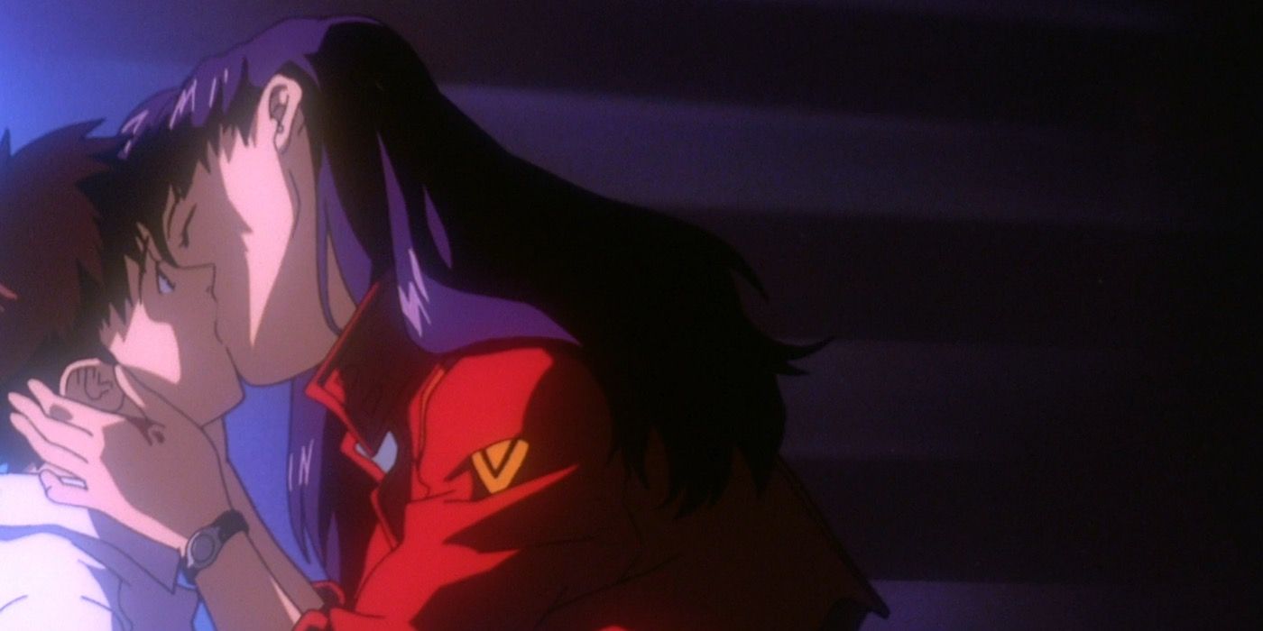 Misato Shinji Kiss Neon Genesis Evangelion