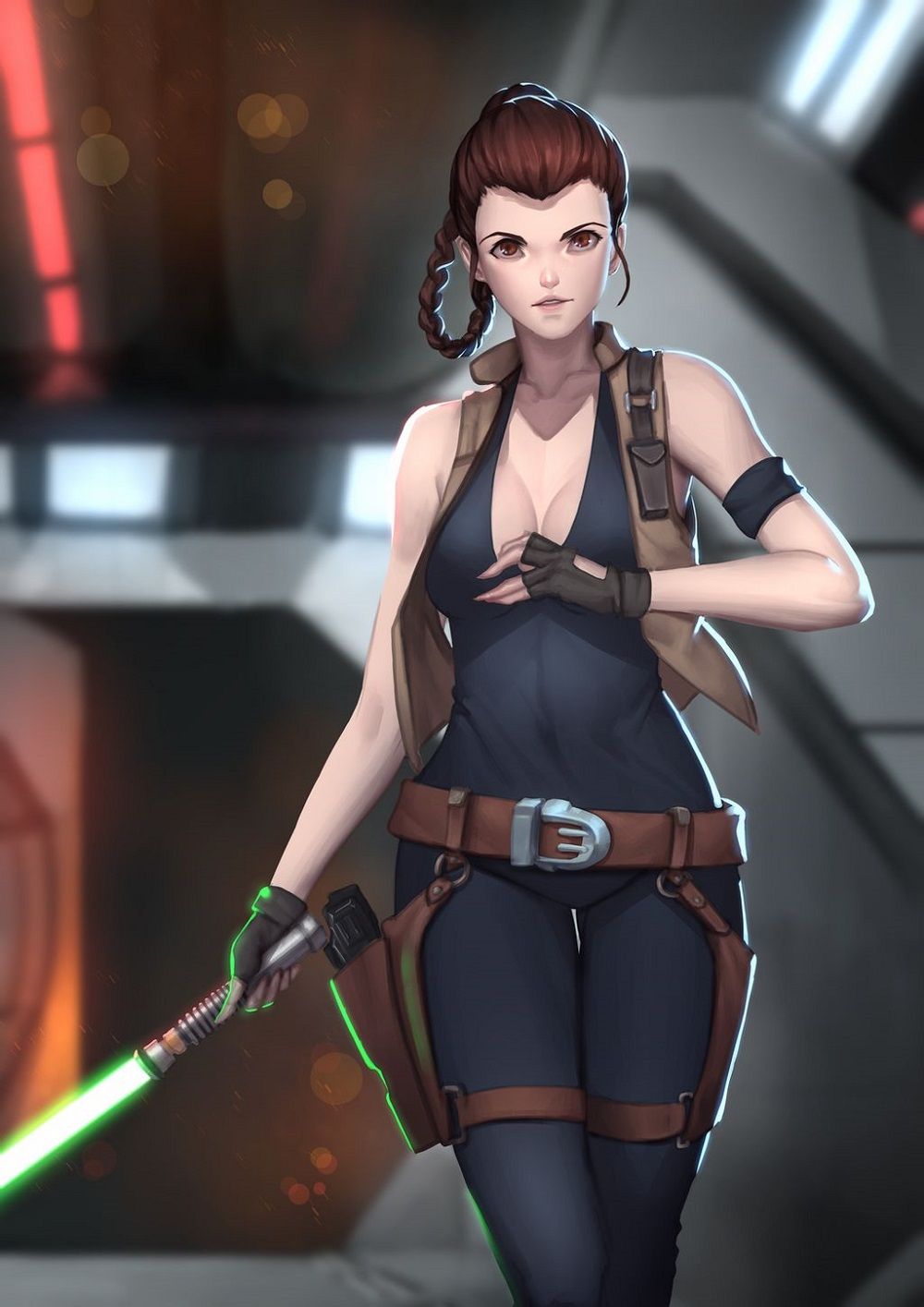 10 Beautiful Fan Art Pieces Of Leia As A Jedi