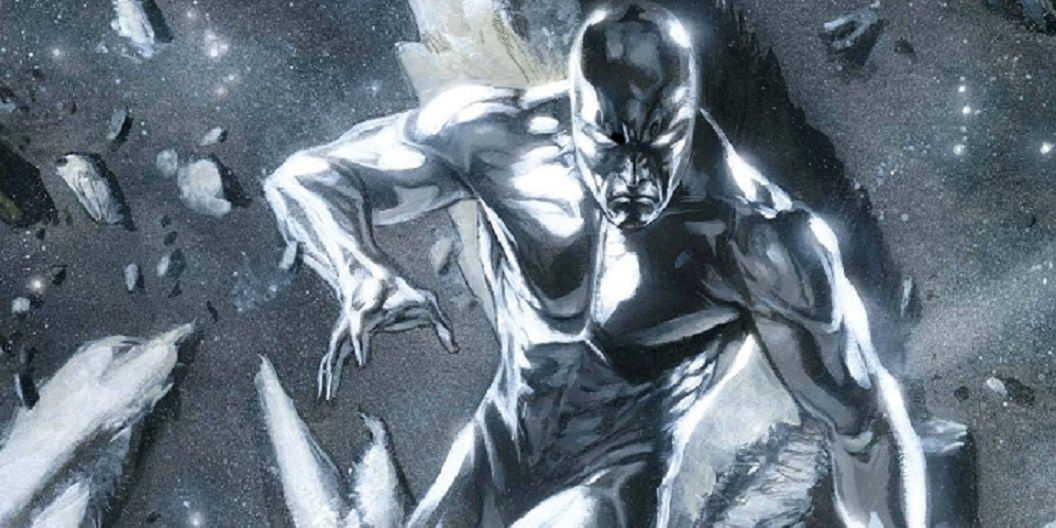Silver surfer in space