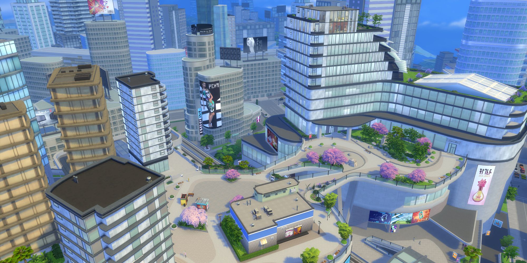 The Sims 4 city living landscape