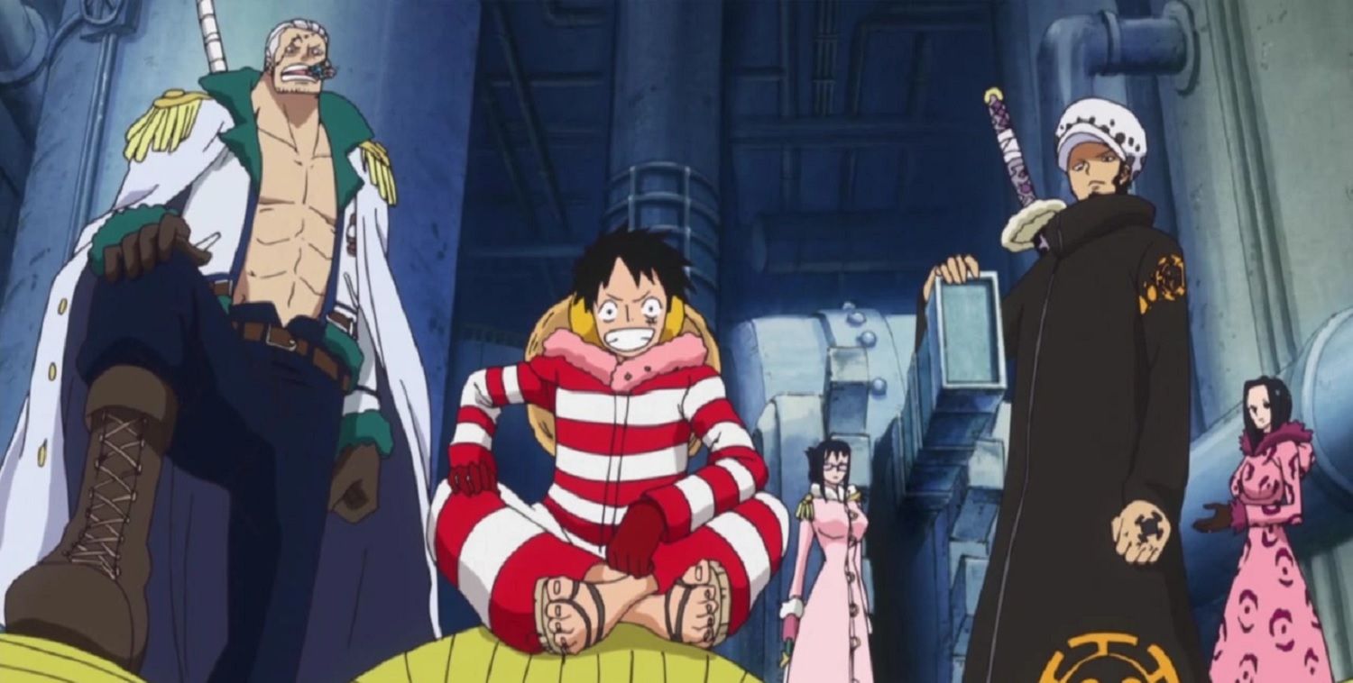 Smoker, Luffy, and Law alliance- one piece
