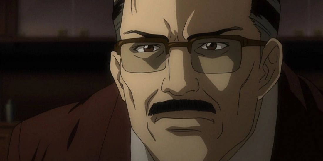 Soichiro Yagami from Death Note looking stern