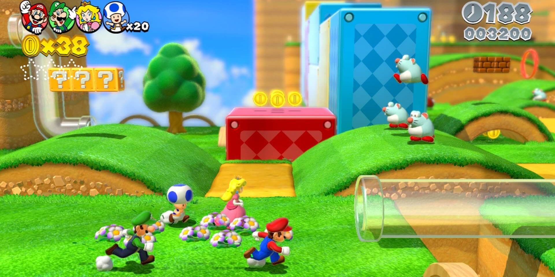 An early level in Super Mario 3D World