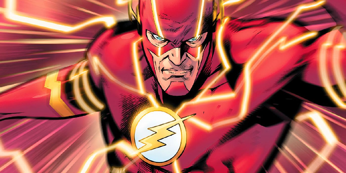 The Flash running into the Speed Force