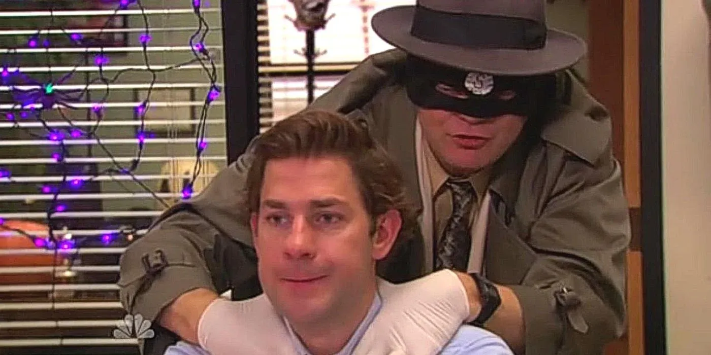Dwight dresses up as Scranton Strangler for Halloween in Office episode