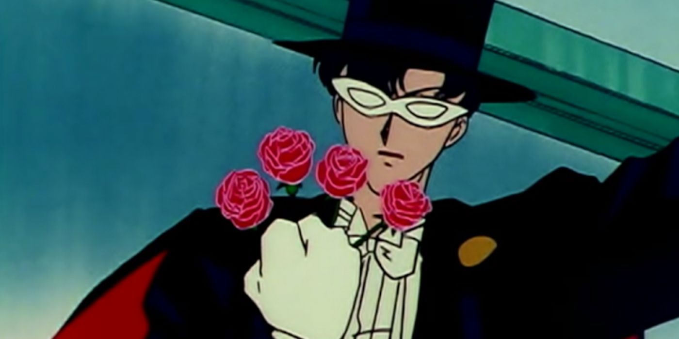 Anime Throwing Roses Sailor Moon