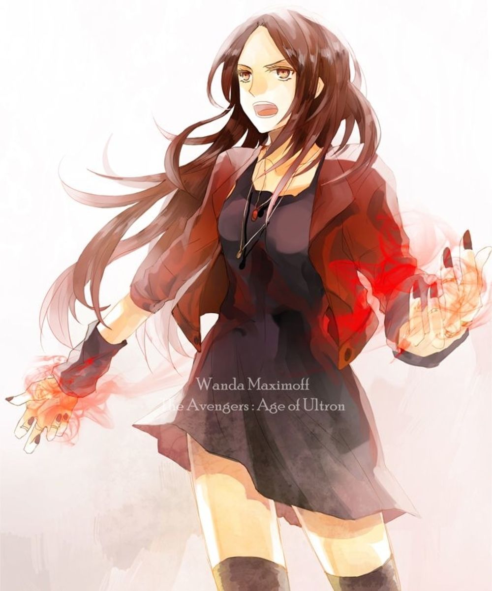 Scarlet Witch Anime Style Graphic · Creative Fabrica