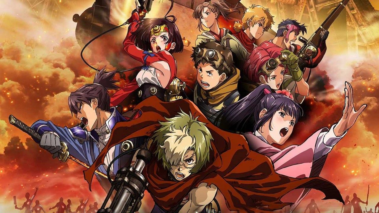 The main cast of the Kabaneri of the iron fortress anime