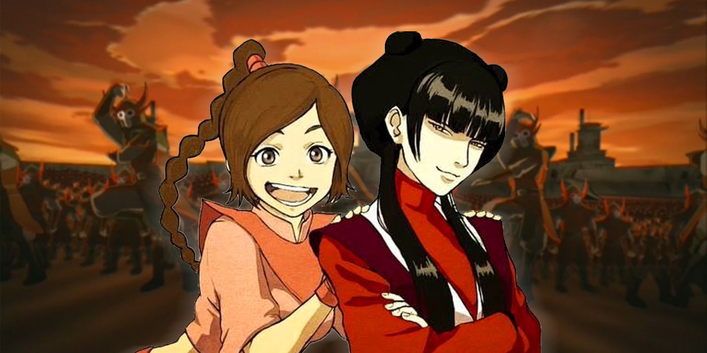 Ty Lee and Mai in the Fire Nation in Avatar: The Last Airbender.