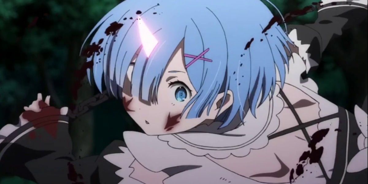 Rem from Re:Zero using her powers in her Oni form