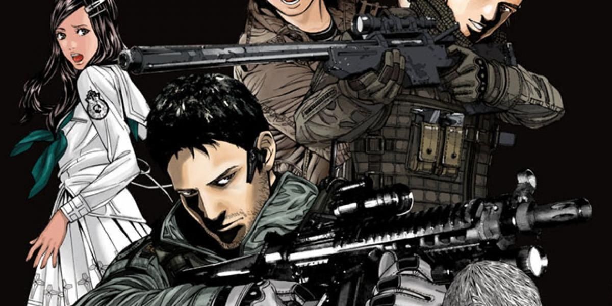 Agents ready their weapons in Resident Evil: Marhawa Desire manga