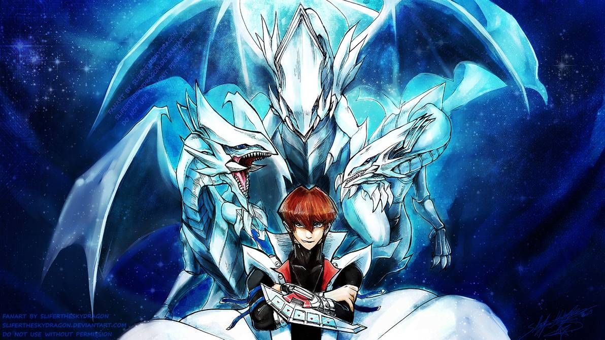 Yu Gi Oh Duel Links Wallpaper 005 Seto Kaiba & Blue Eyes White Dragon -  Wallpapers @ Ethereal Games