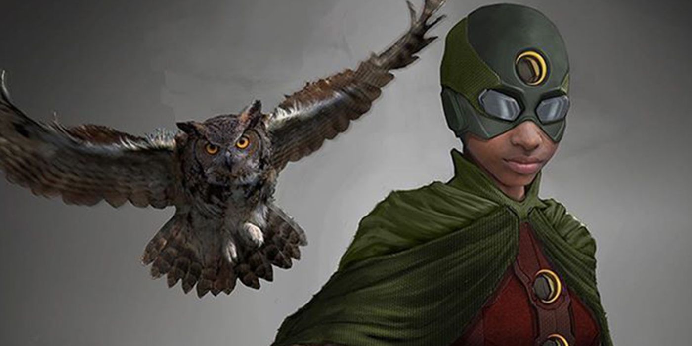 Stargirl Concept Art Gives Doctor Mid-Nite Her Feathered Sidekick