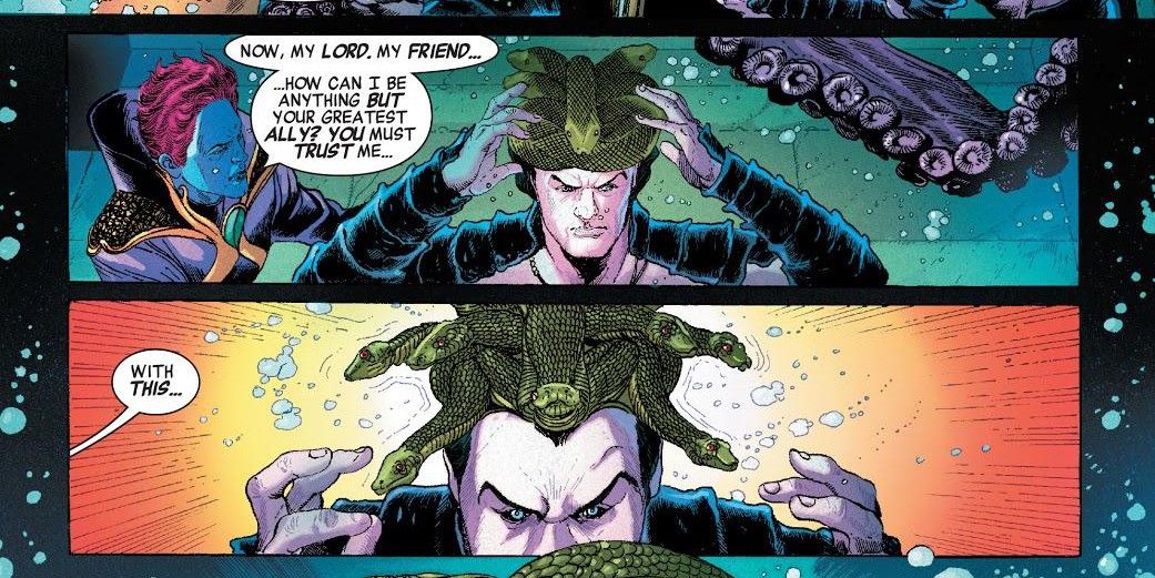 Namor donning the Serpent Crown in Atlantis