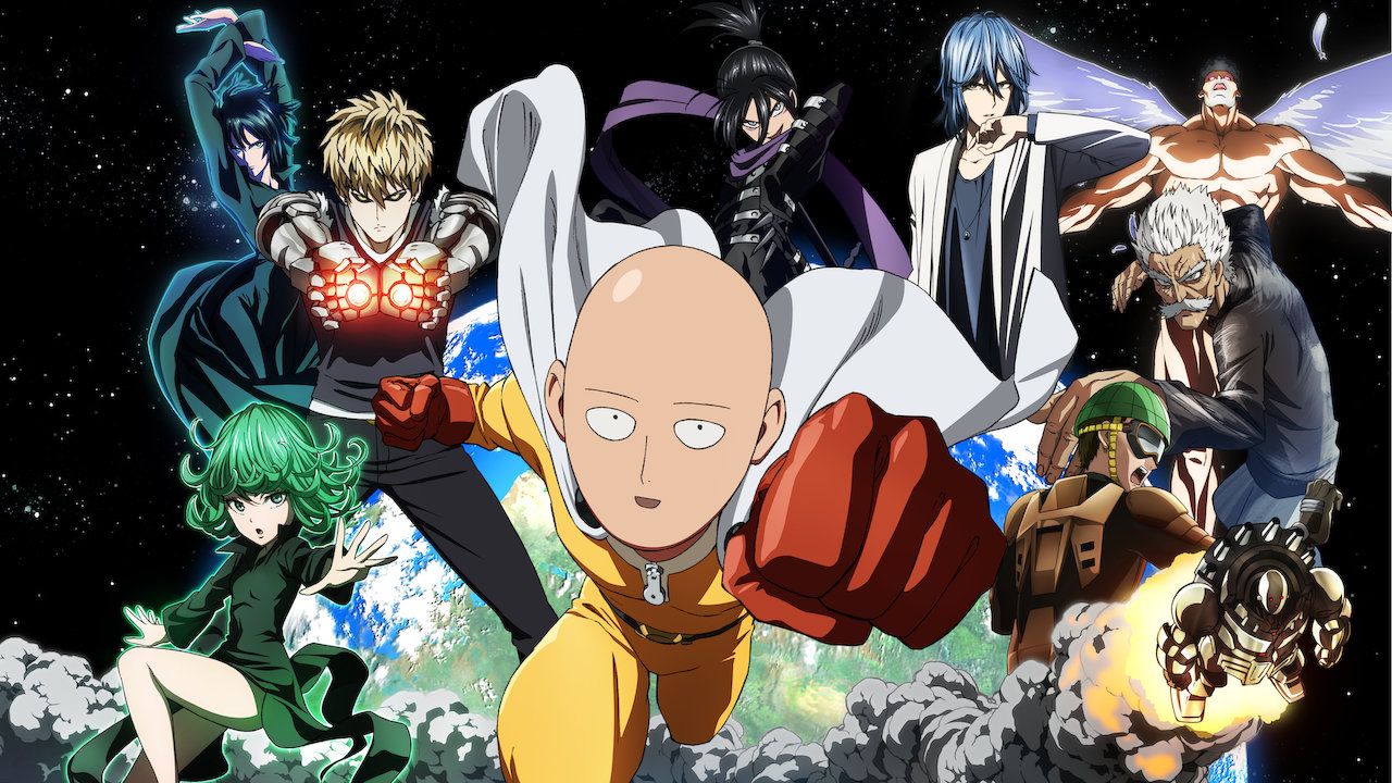 Saitama leads other heroes int battle in outer space in One Punch Man