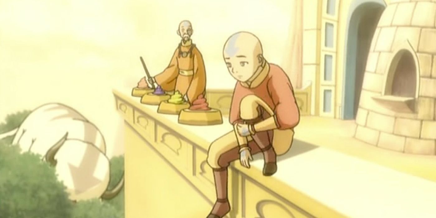 Avatar Aang with Monk Gyatso