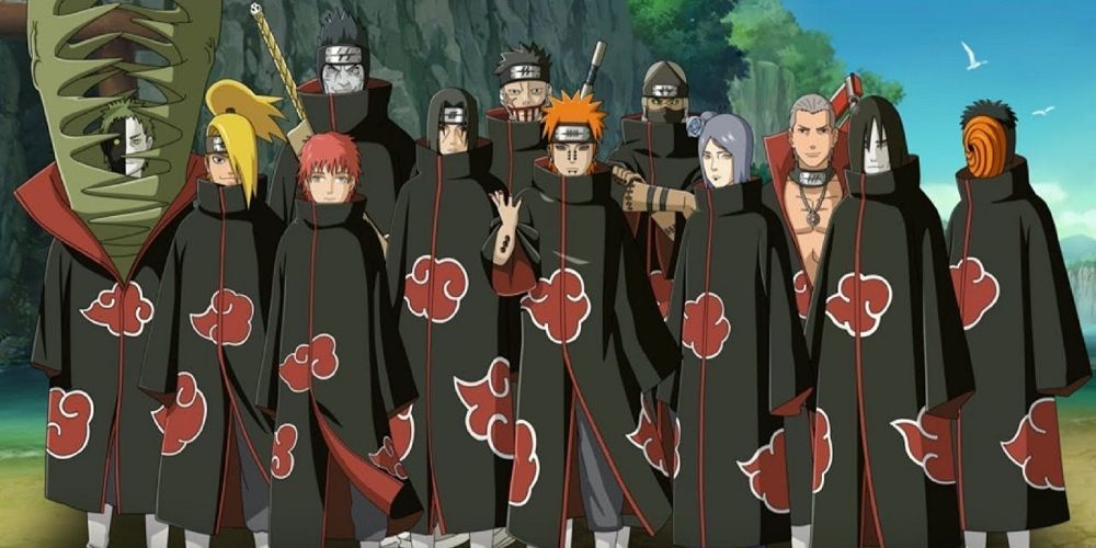 All of the main members of the Akatsuki in Naruto Shippuden