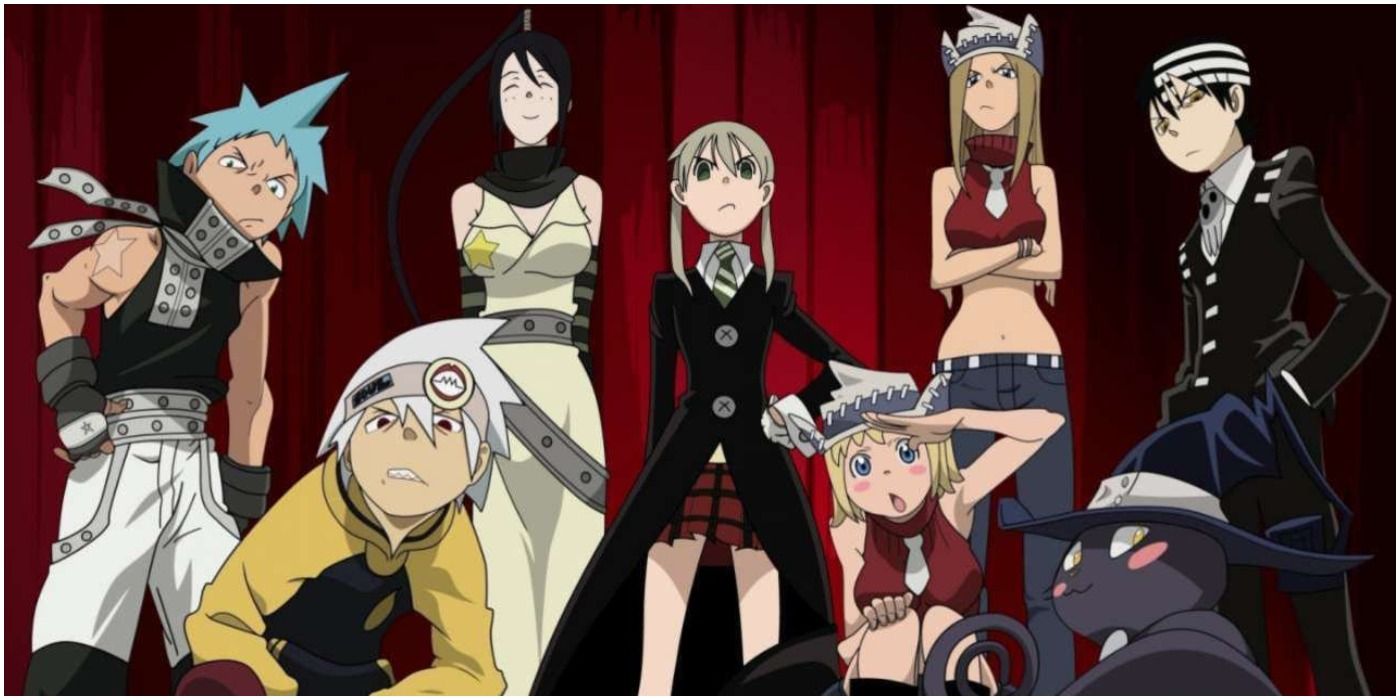 Maka &amp; Soul Evans Surrounded by Their Friends