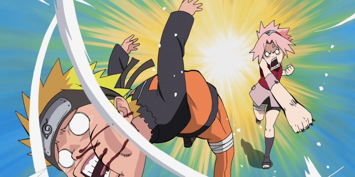 Angry Sakura Punching Naruto