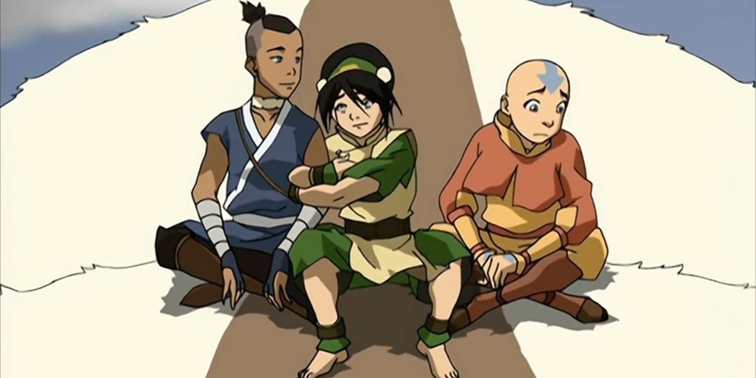 Avatar the Last Airbender Sokka, Toph, and Aang