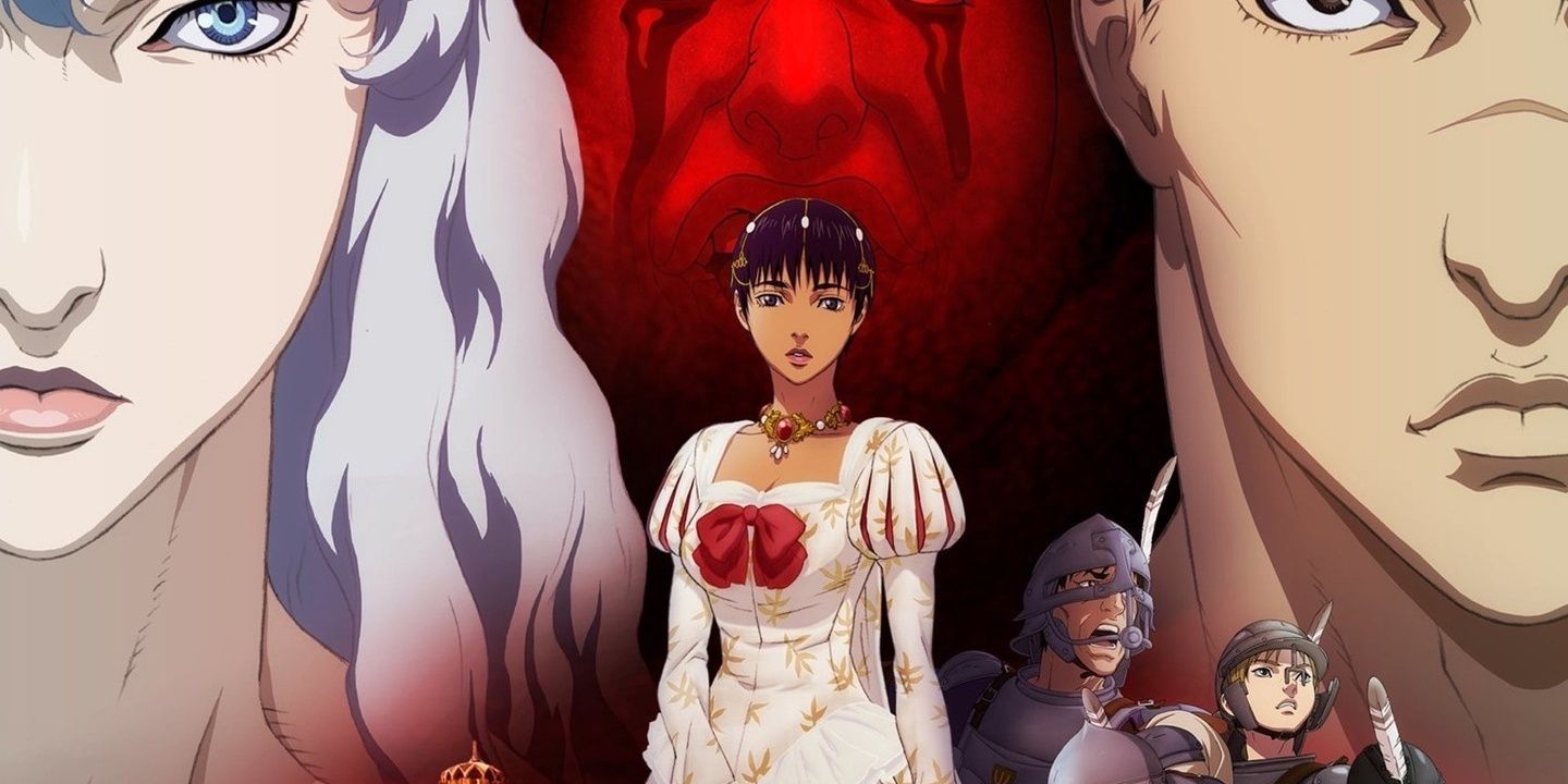 Guts, Griffith, and Casca looking at viewer (Berserk)