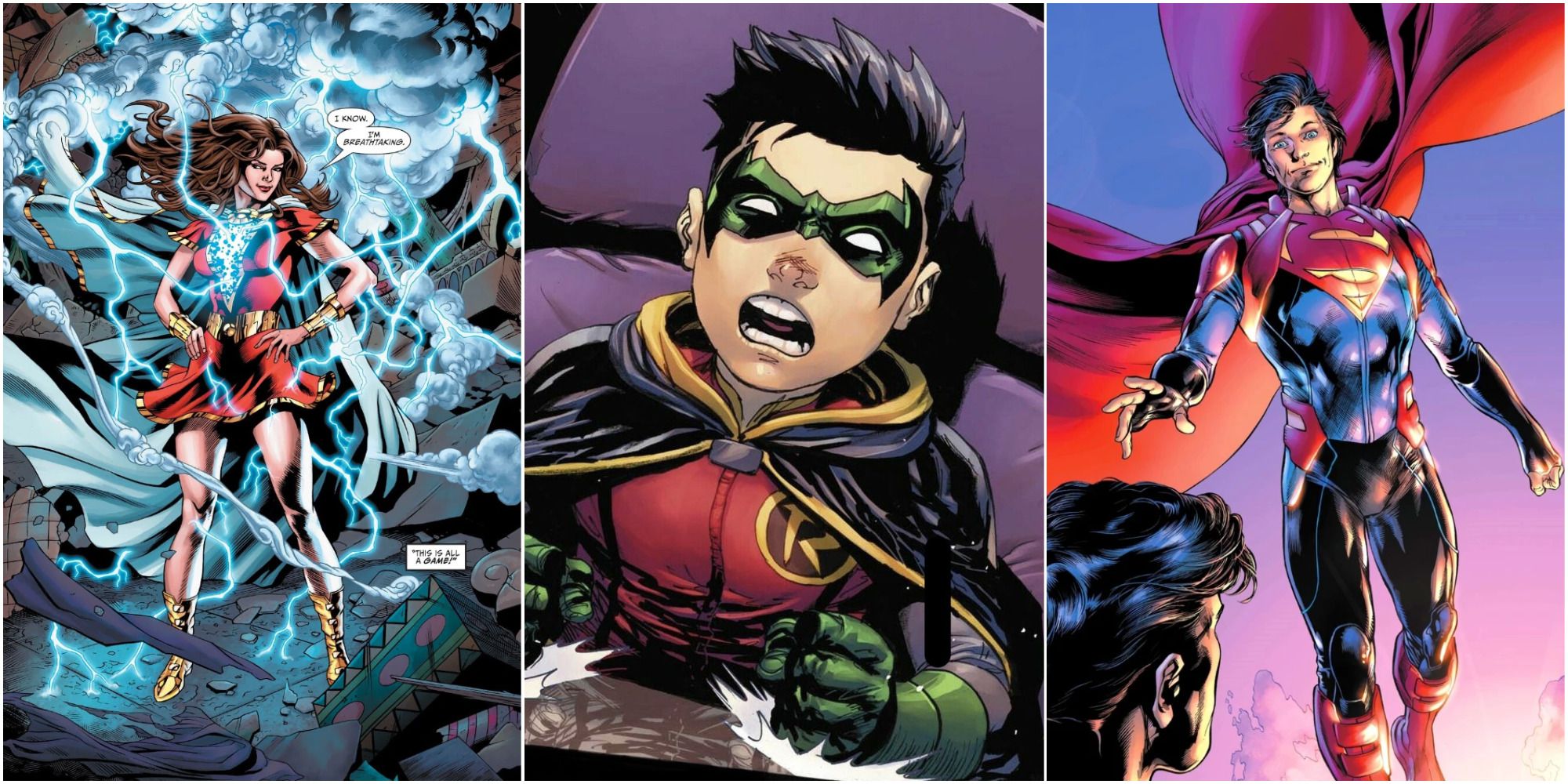 Mary Marvel, Damian Wayne, Jon Kent - DC sidekicks