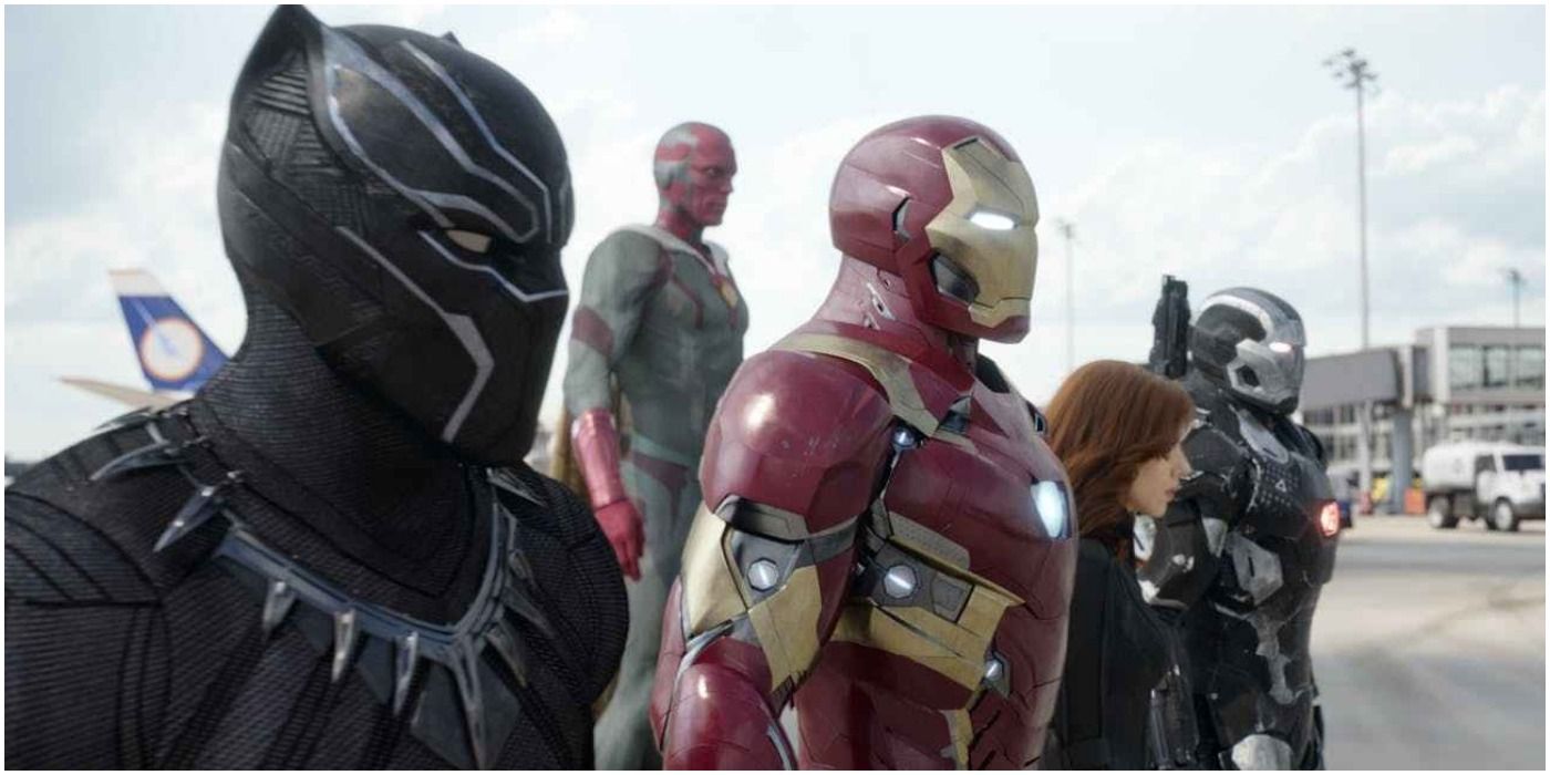 Black Panther, Iron Man, Vision, War Machine and Black Widow