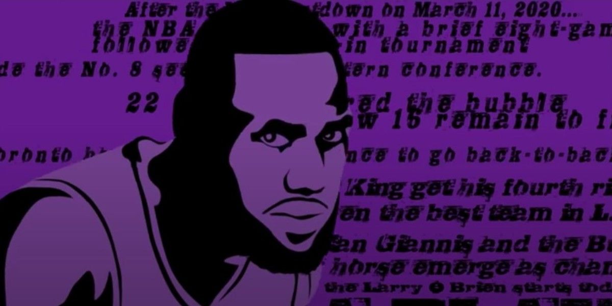 This is an image of Lebron James in Cowboy Bebop visuals.