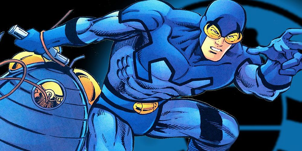Ted Kord the Second Blue Beetle from DC Comics ready to fight.