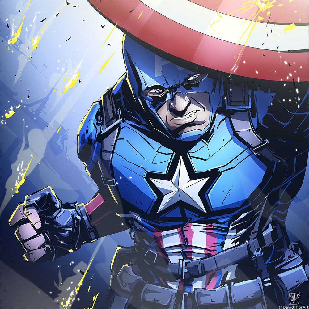 Marvel Capitán America Fan Art