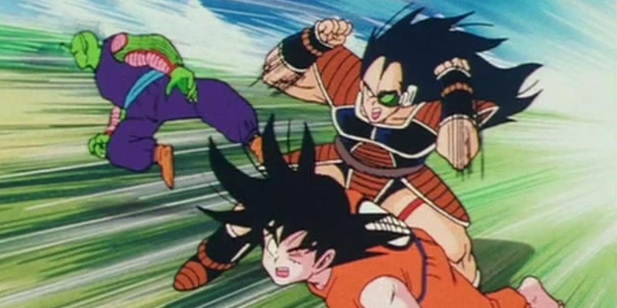 Anime DBZ Raditz Beta Goku And Piccolo