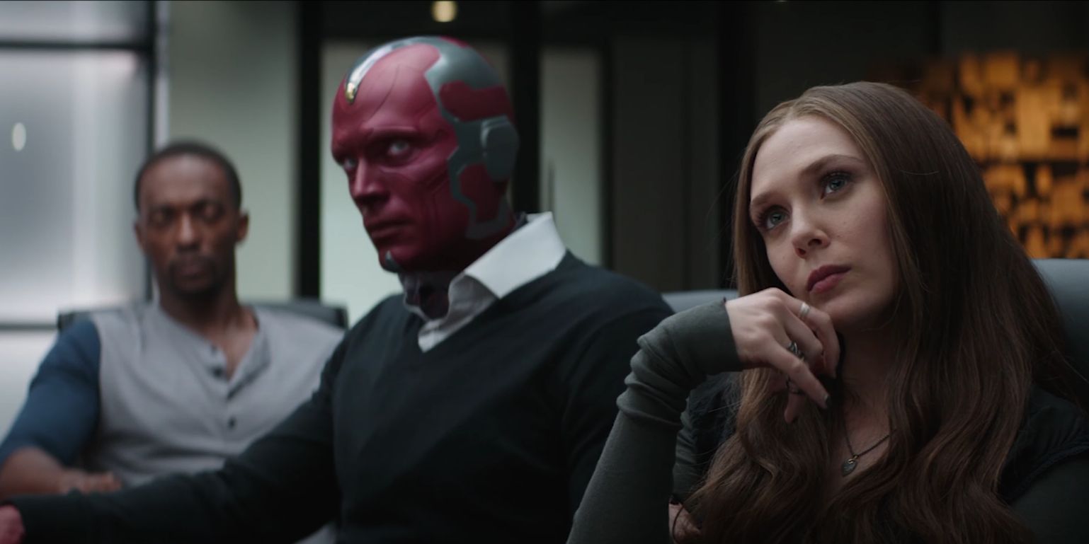 Civil War Vision, Scarlet Witch, Falcon