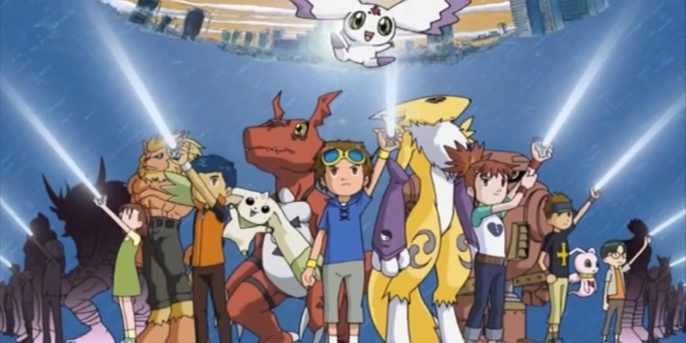 The DigiDestined with their Digimon in Digimon Tamers