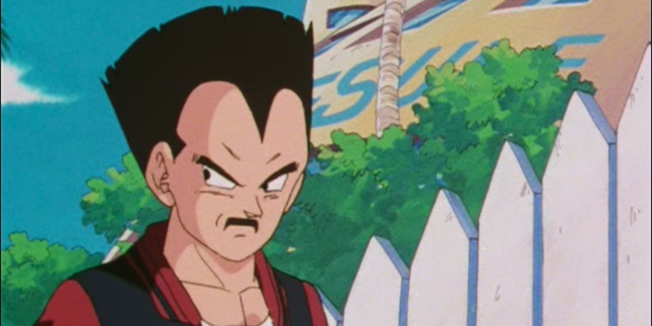 Vegeta with a mustache and different hair in Dragon Ball GT