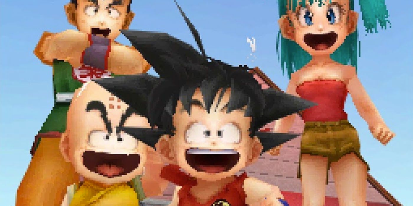 Goku, Krillin, Bulma, and Yamcha from Dragon Ball: Origins 2 game