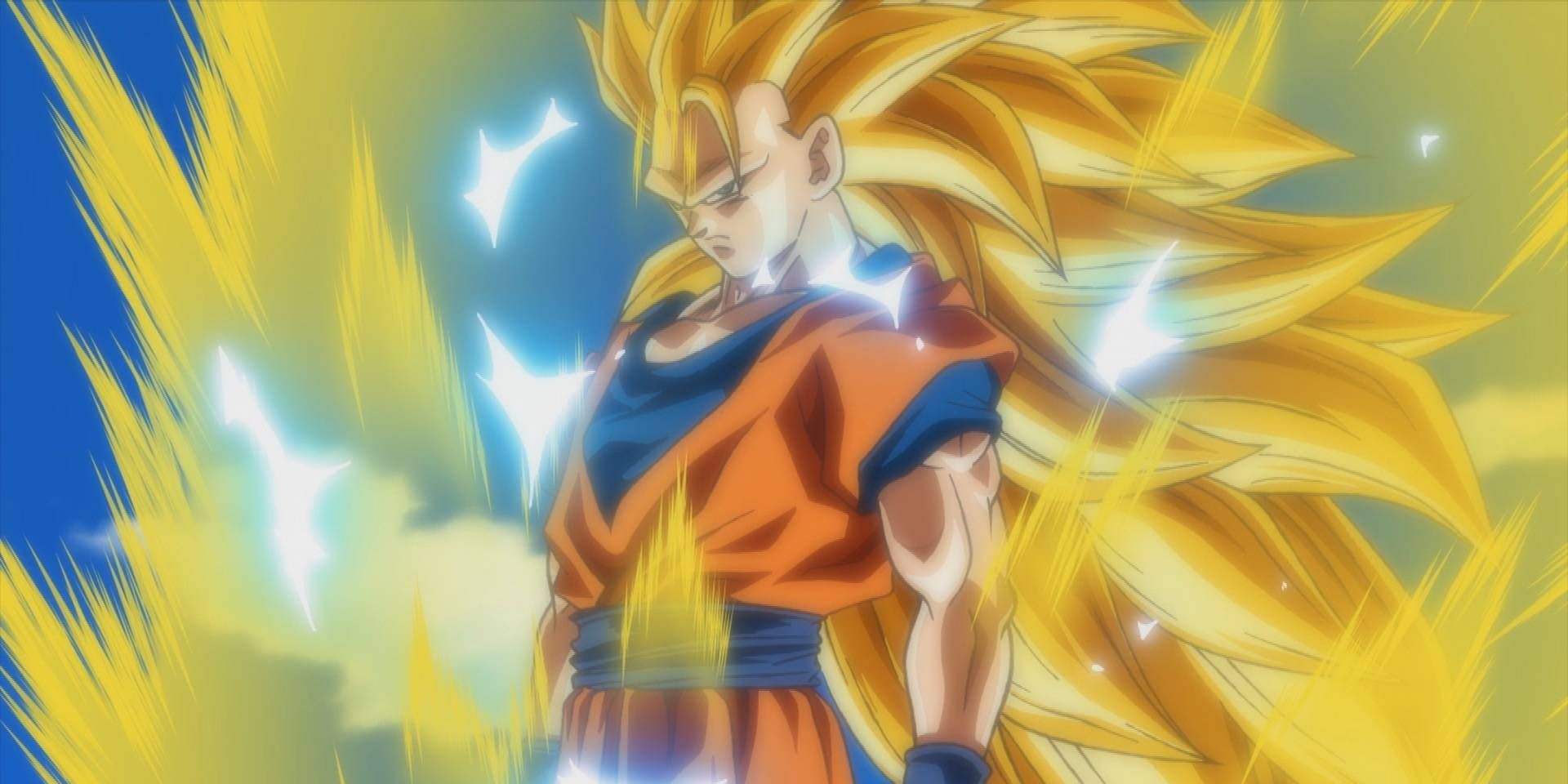 Goku transforms into a Super Saiyan 3 in Dragon Ball Super