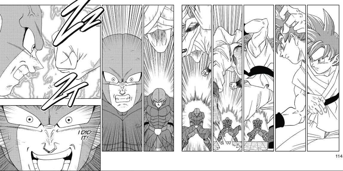 Manga Goku and Hit in the Dragon Ball Super manga