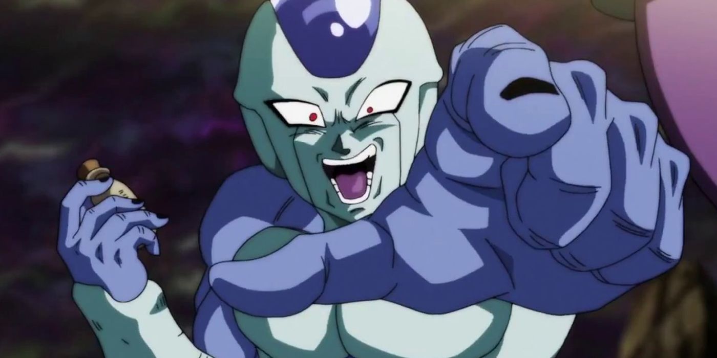 Frost zomba de sua competição durante o Torneio de Poder em Dragon Ball Super