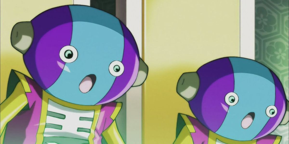The two Zeno get shocked while they watch the Tournament of Power in Dragon Ball Super.