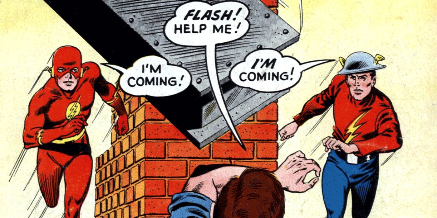 Capa de The Flash of Two Worlds de Gardner Fox com Barry Allen e Jay Garrick