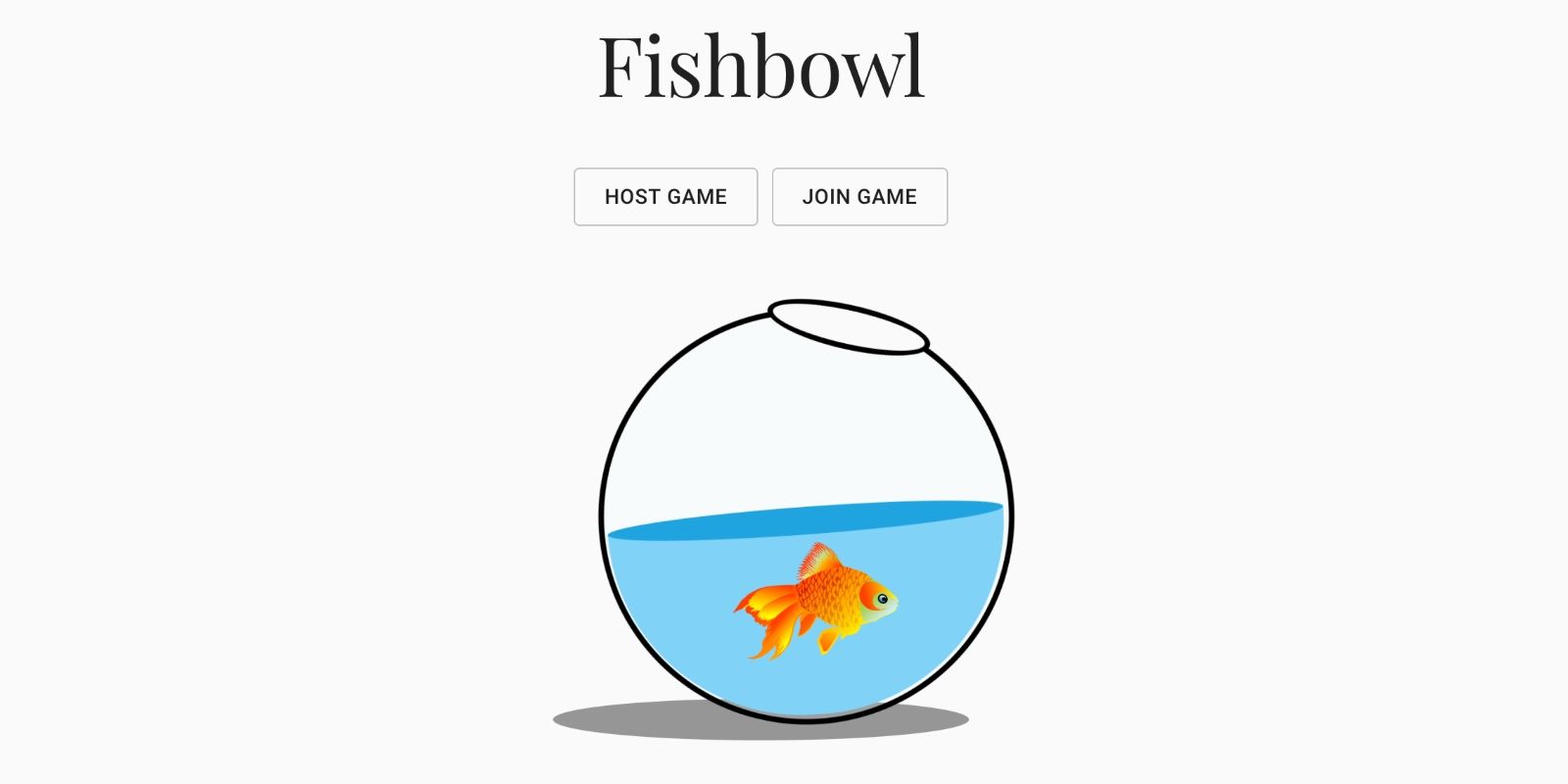 A goldfish in a tilted bowl in Fishbowl game