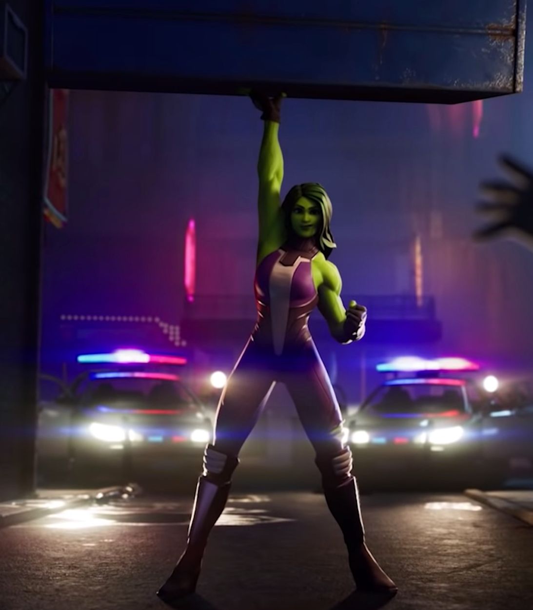 She-Hulk in the trailer for Fortnite's new Nexus War event