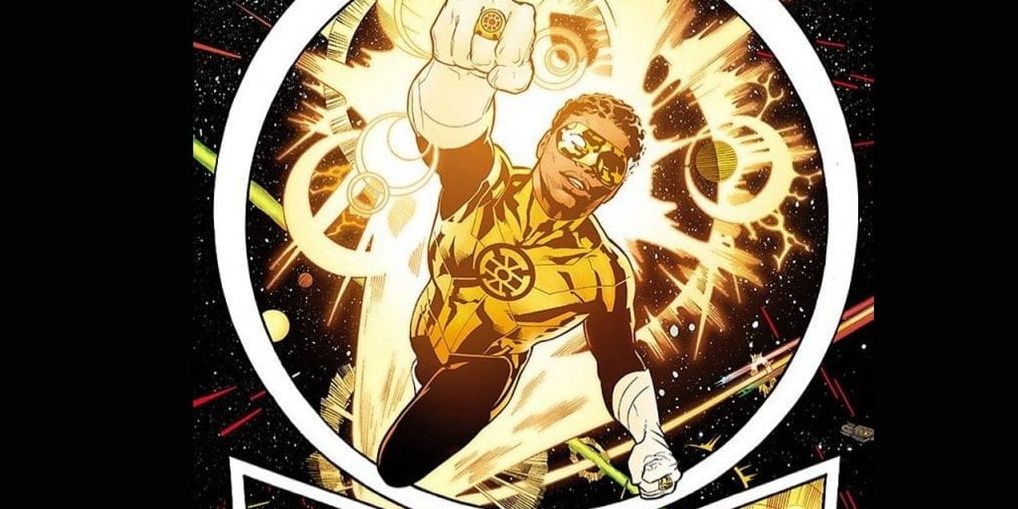 Kala Lour flying through space as the new Gold Lantern in DC Comics