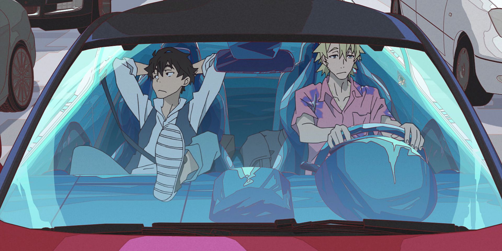 Anime Great Pretender car scene