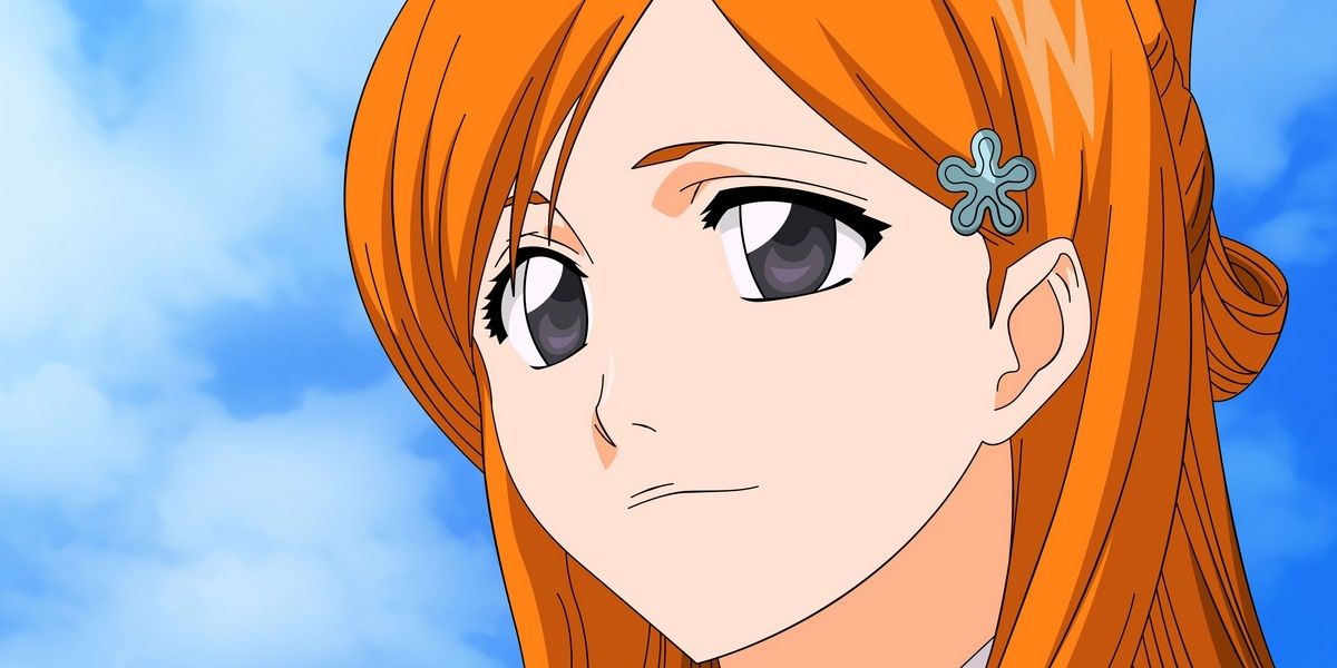 Orihime from Bleach looking left